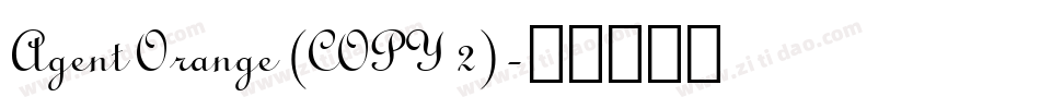 Agent Orange (COPY 2)字体转换